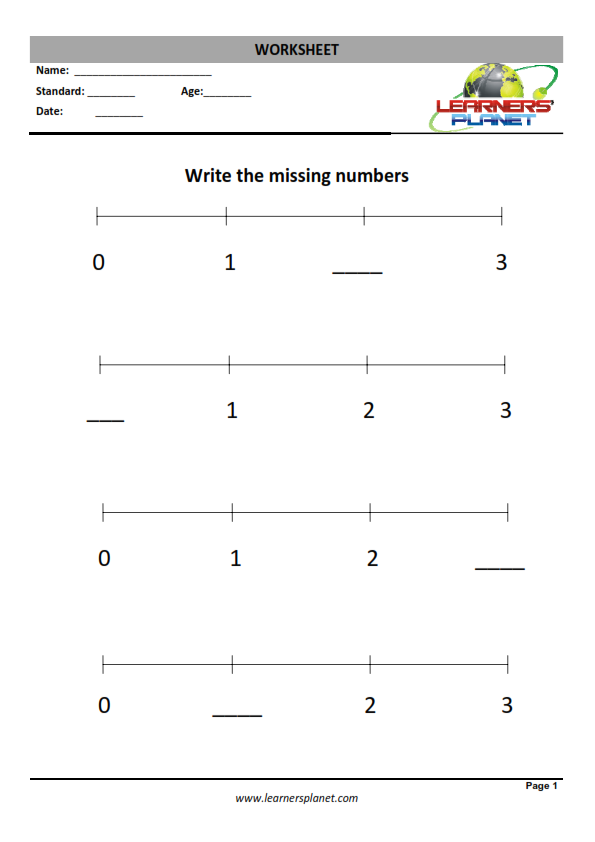 Free Printable Number Counting Worksheets